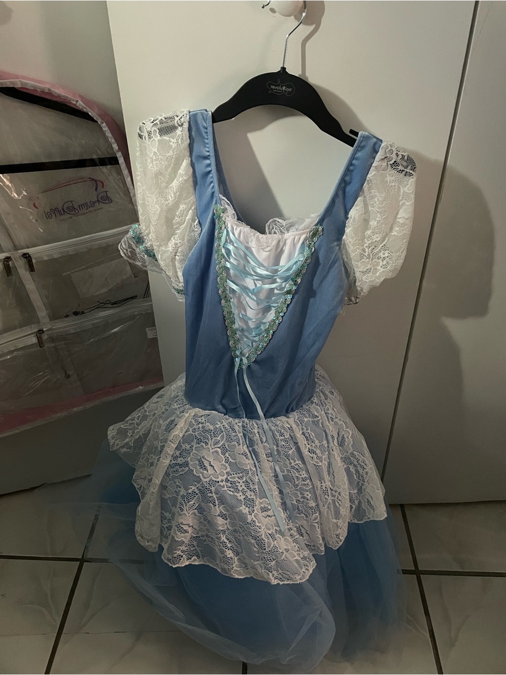 Blue Lace Corset-Style Women's Nightdress ballet costume used once for 1 recital